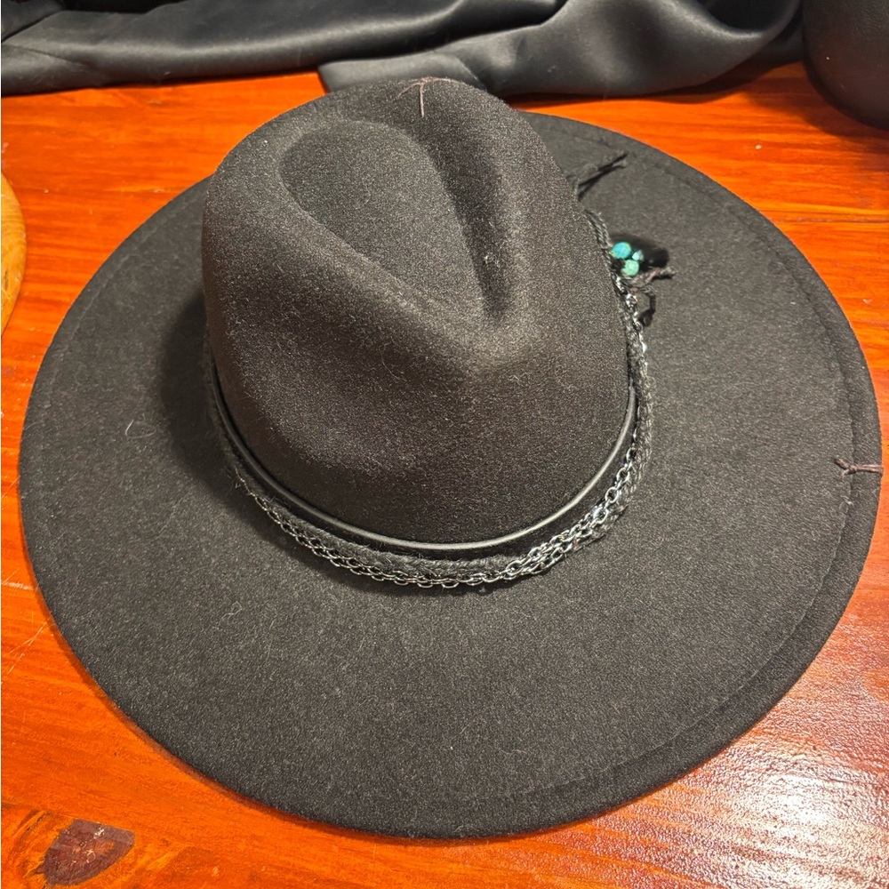 Elegant Black Wool‎ Fedora Hat